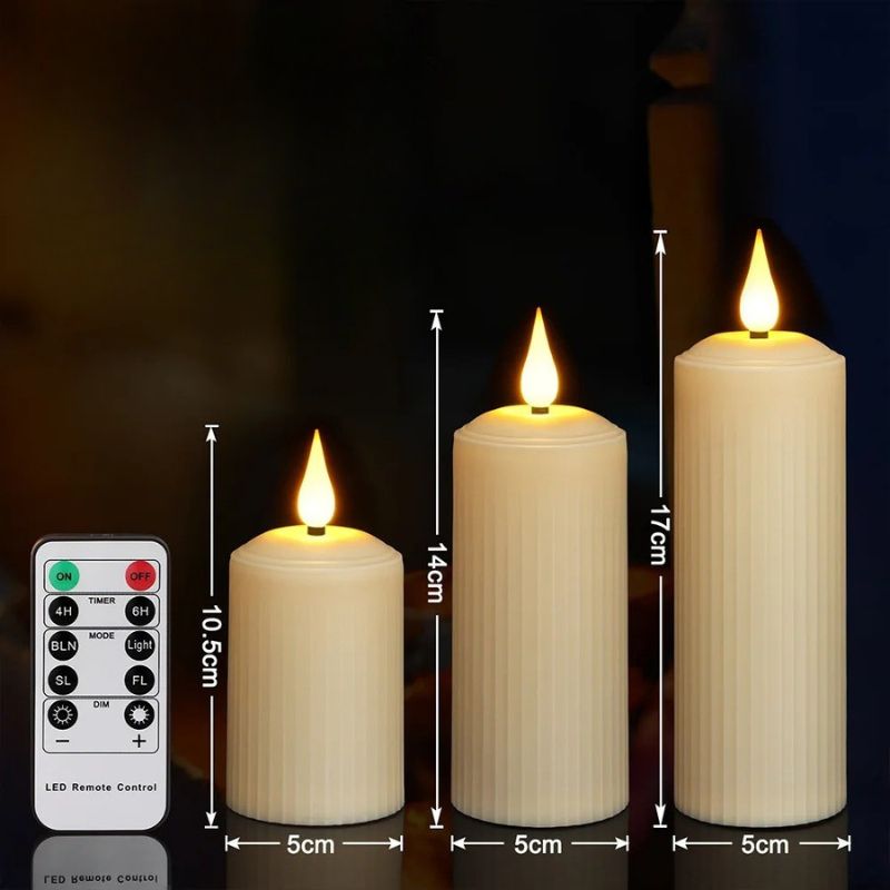 Bougie LED Pilier Étanche Intérieur Extérieur