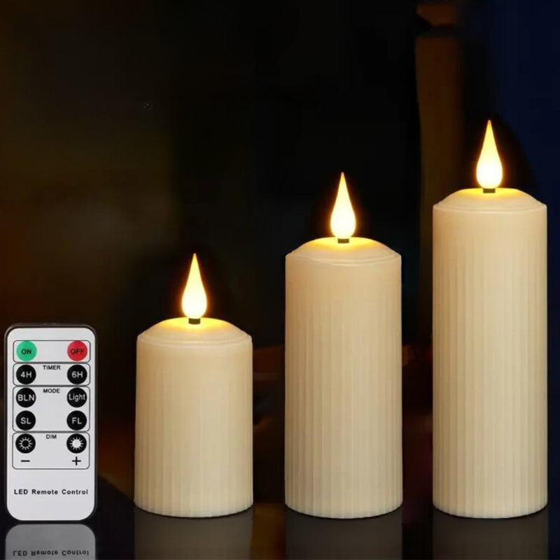 Bougie LED Pilier Étanche Intérieur Extérieur