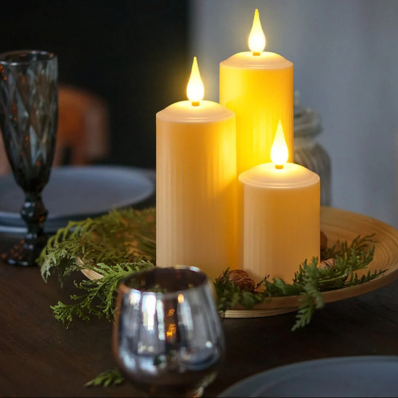 Bougie LED Pilier Étanche Intérieur Extérieur