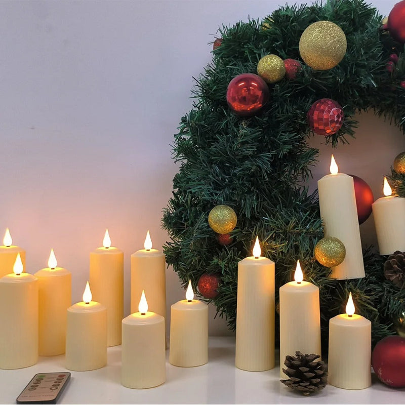 Bougie LED Pilier Étanche Intérieur Extérieur